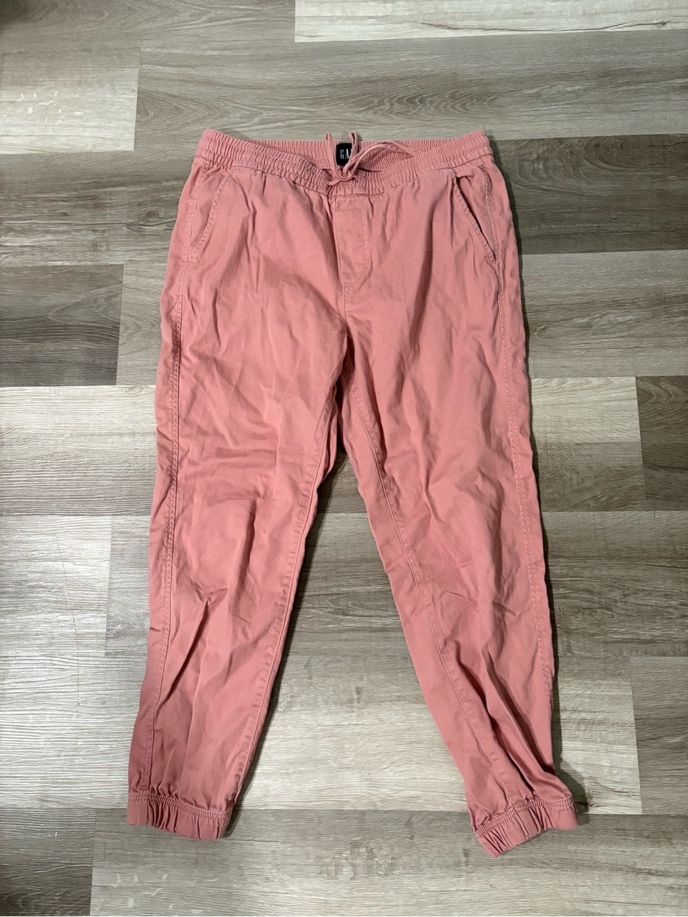 GAP womens Coral Pink Jogger Pants. Size large